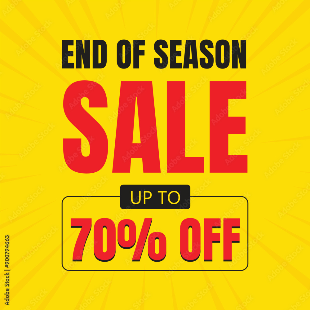 End of season sale flat discount and special offer tag, Mega offer social media template, Mega sale banner discount promotion template, Creative vector illustration, Yellow banner. End of season sale flat discount and special offer tag, Mega offer social media template, Mega sale banner discount promotion template, Creative vector illustration, Yellow banner.