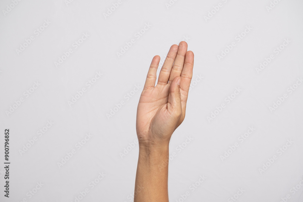 Deaf alphabet letter B by hand. Letter 'B' in sign language, isolated on a white background. Hand gestures. hearing impairment. languages that use visual manual modality. deaf signs. Deaf alphabet letter B by hand. Letter 'B' in sign language, isolated on a white background. Hand gestures. hearing impairment. languages that use visual manual modality. deaf signs.