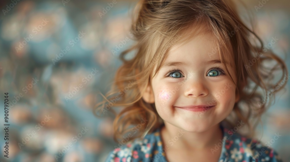 Smiling Young Girl with Blue Eyes Smiling Young Girl with Blue Eyes