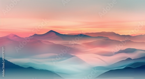Colorful Mountains at Sunset