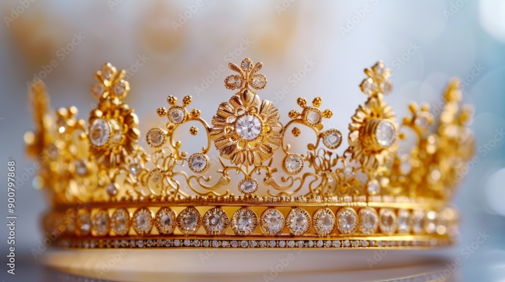 Obraz premium Golden Jeweled Crown