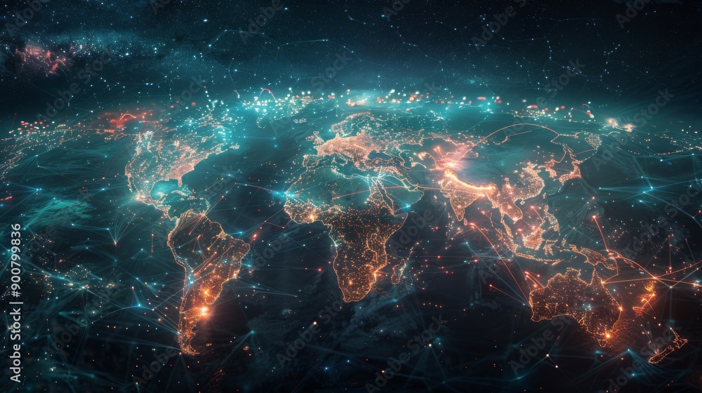 Obraz premium Global Network Connectivity