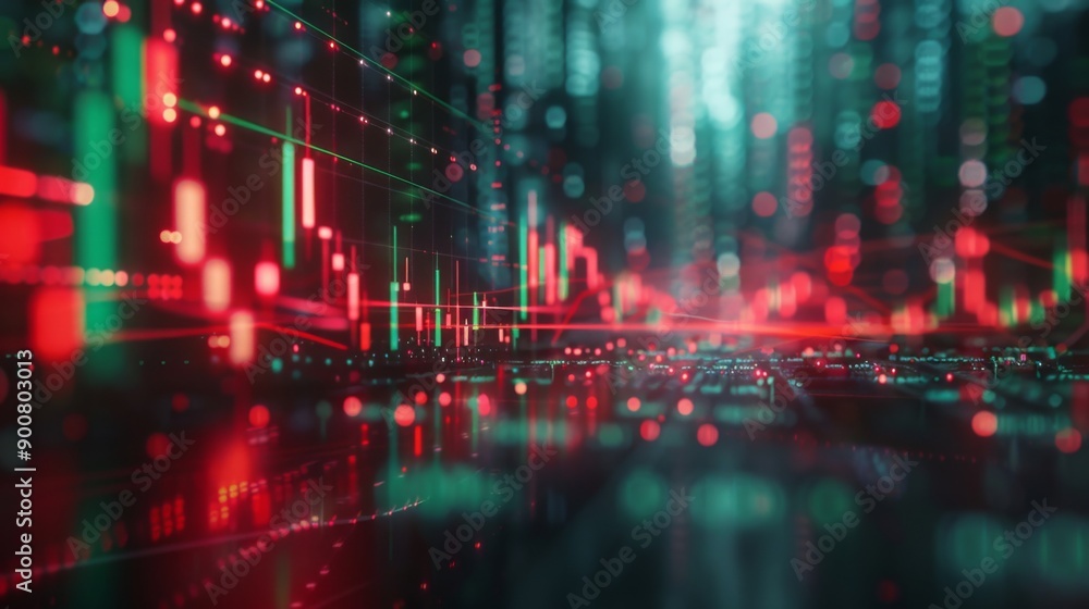 Fototapeta premium Stock Market Data Visualization
