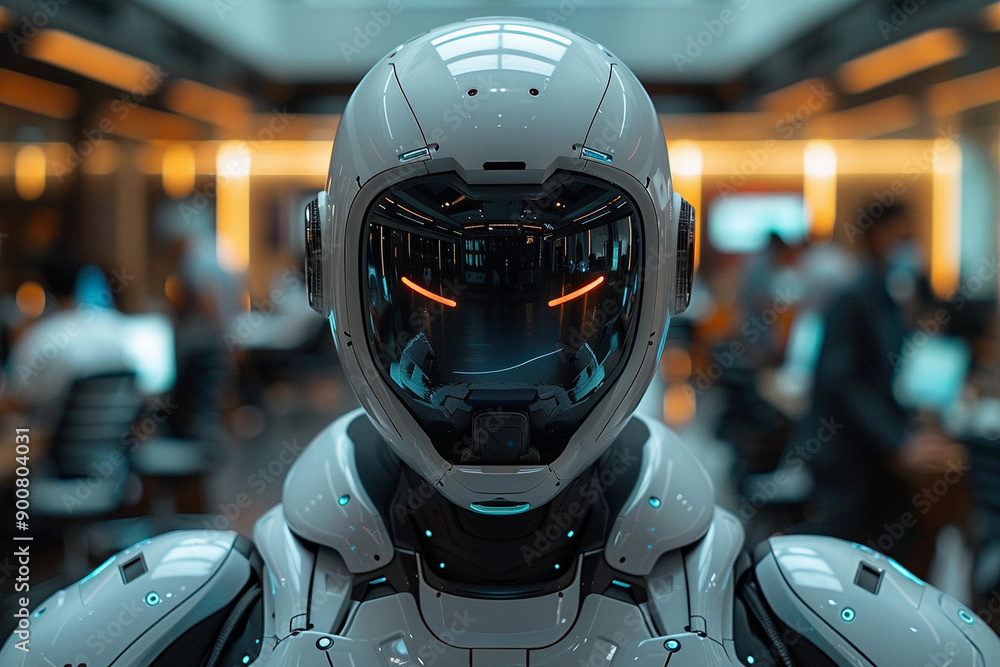 Fototapeta premium ai robot android