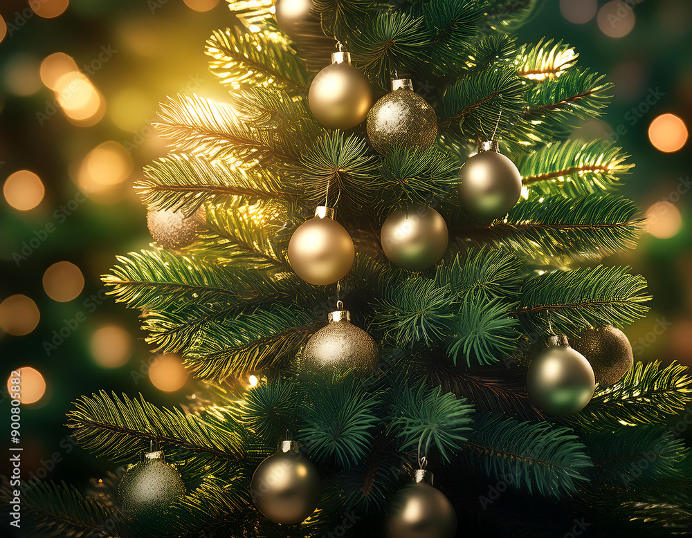 Firefly Macro Christmas Tree Background- A detailed close-up of a Christmas tree, showcasing the tex (2) Firefly Macro Christmas Tree Background- A detailed close-up of a Christmas tree, showcasing the tex (2)