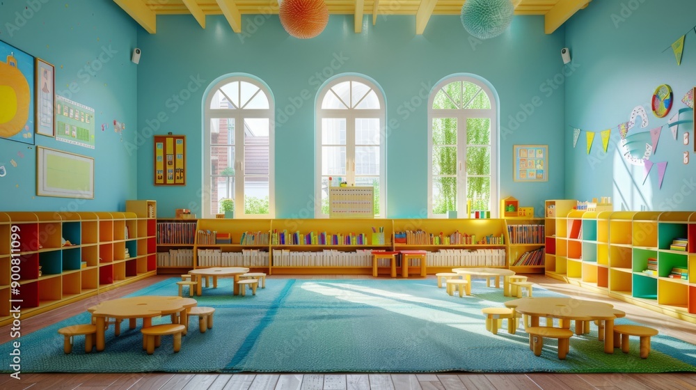 Bright and Colorful Kindergarten Classroom Bright and Colorful Kindergarten Classroom