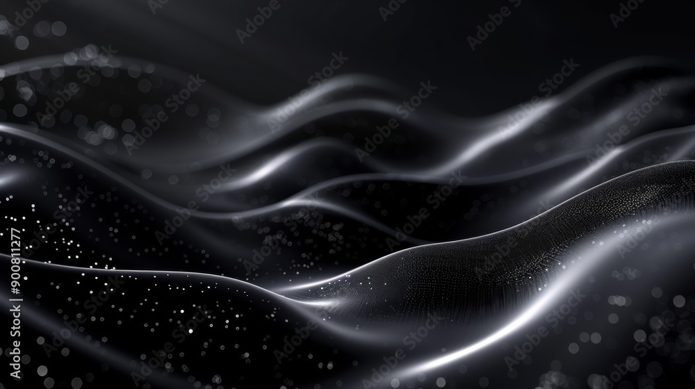Abstract Futuristic Black Surface with Sparkles Abstract Futuristic Black Surface with Sparkles