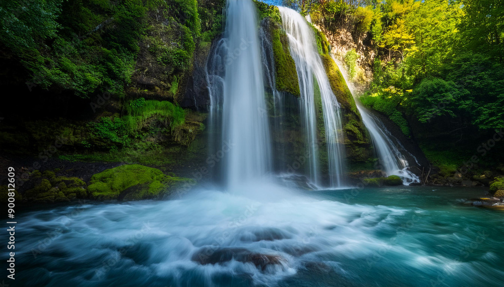 Fototapeta premium waterfall in the woods