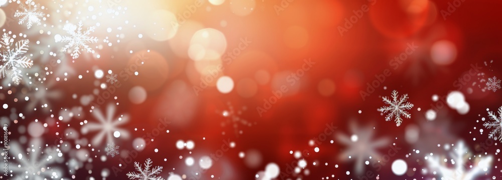 Red And White Winter Snowflakes Red And White Winter Snowflakes