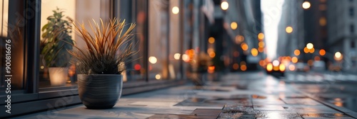 Modern Building Entrance in New York City