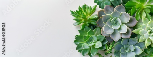 Succulents on White Background