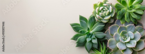 Succulents on White Background