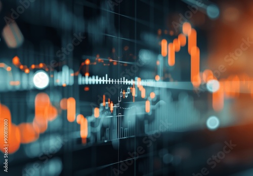 Stock Market Data Displayed on Screen