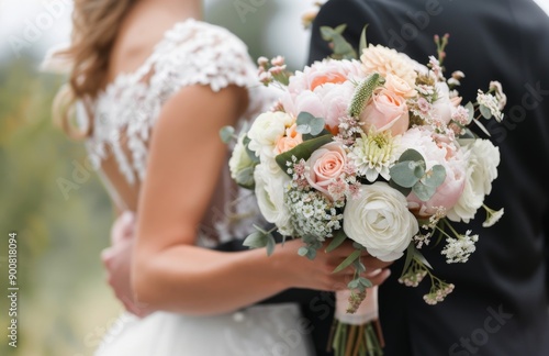 Bride Holding Wedding Bouquet