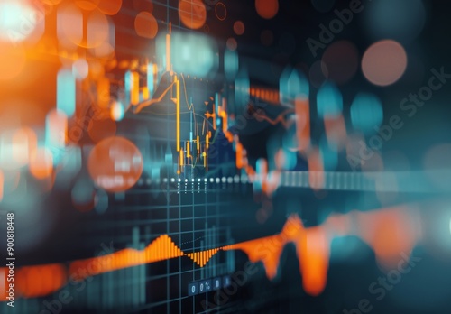 Stock Market Data Displayed on Screen