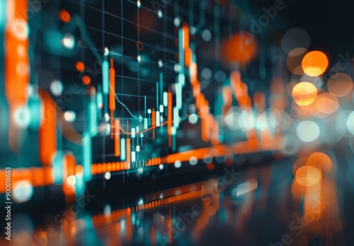 Stock Market Data Displayed on Screen