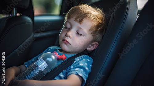 an adorable baby boy sleeping 