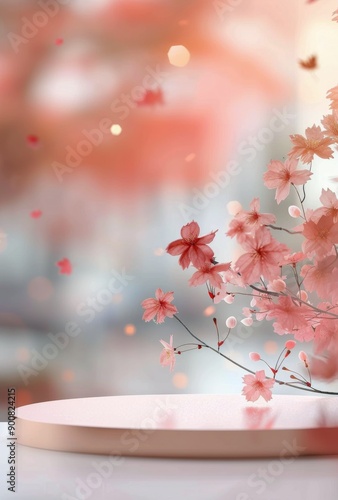 Pink Cherry Blossoms and Bokeh