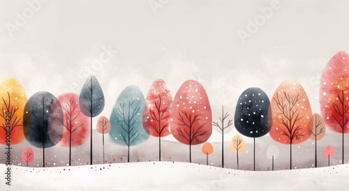 Winter Forest Illustration