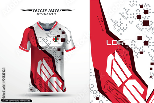Soccer jersey sport shirt design template