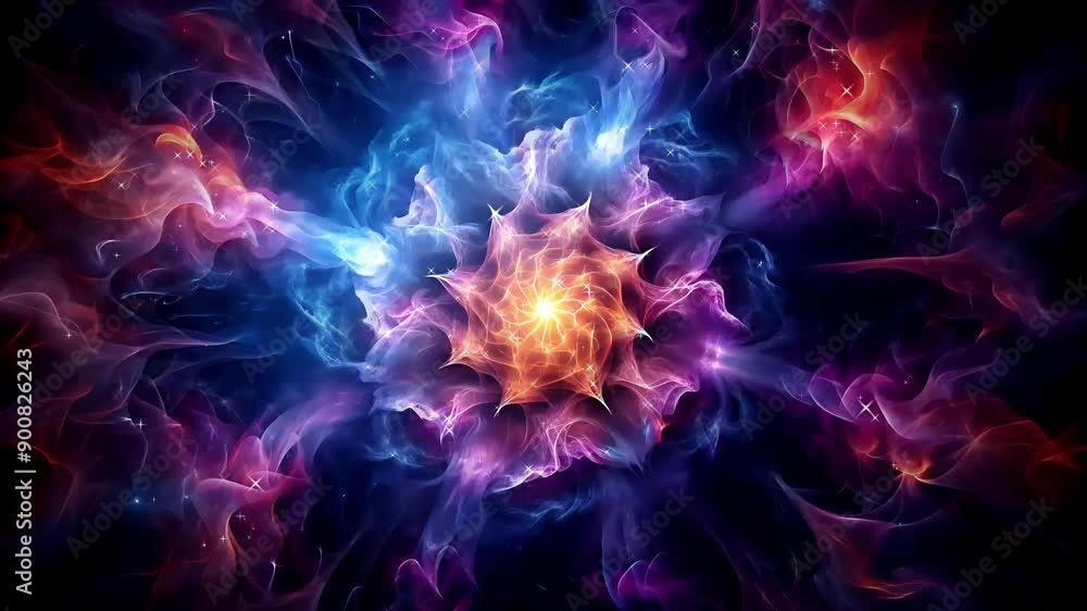 Abstract Fractal Background Seamless Loop Abstract Fractal Background Seamless Loop
