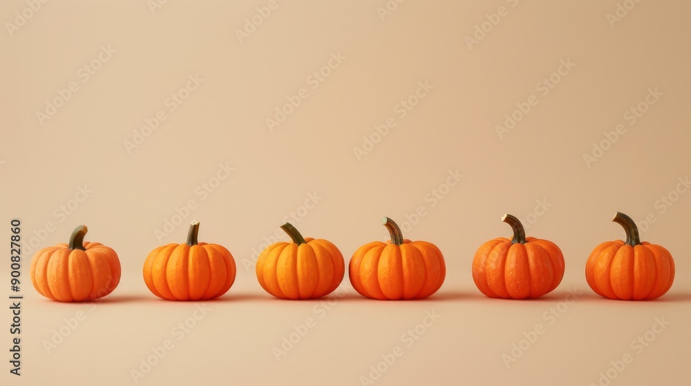 Tiny pumpkins in a row Tiny pumpkins in a row