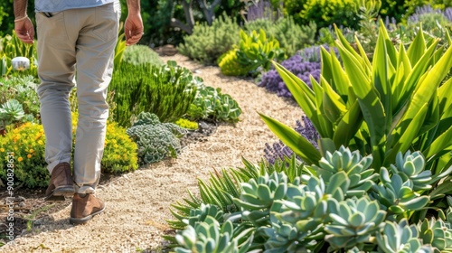 A droughtresistant garden featuring waterwise plants photo