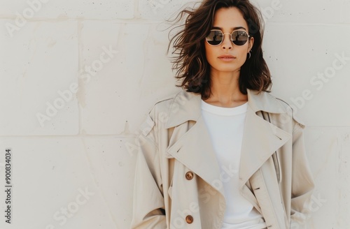 Woman Wearing Sunglasses and Coat