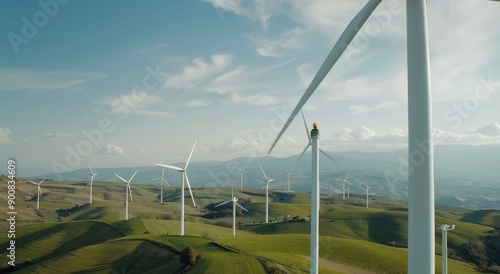 Wind Turbines in a Field