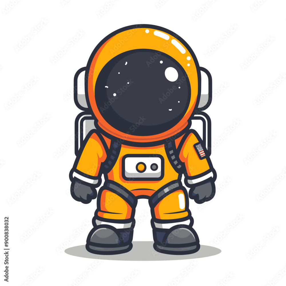 Astronaut character cartoon style vector illustration. Astronaut icon Astronaut character cartoon style vector illustration. Astronaut icon