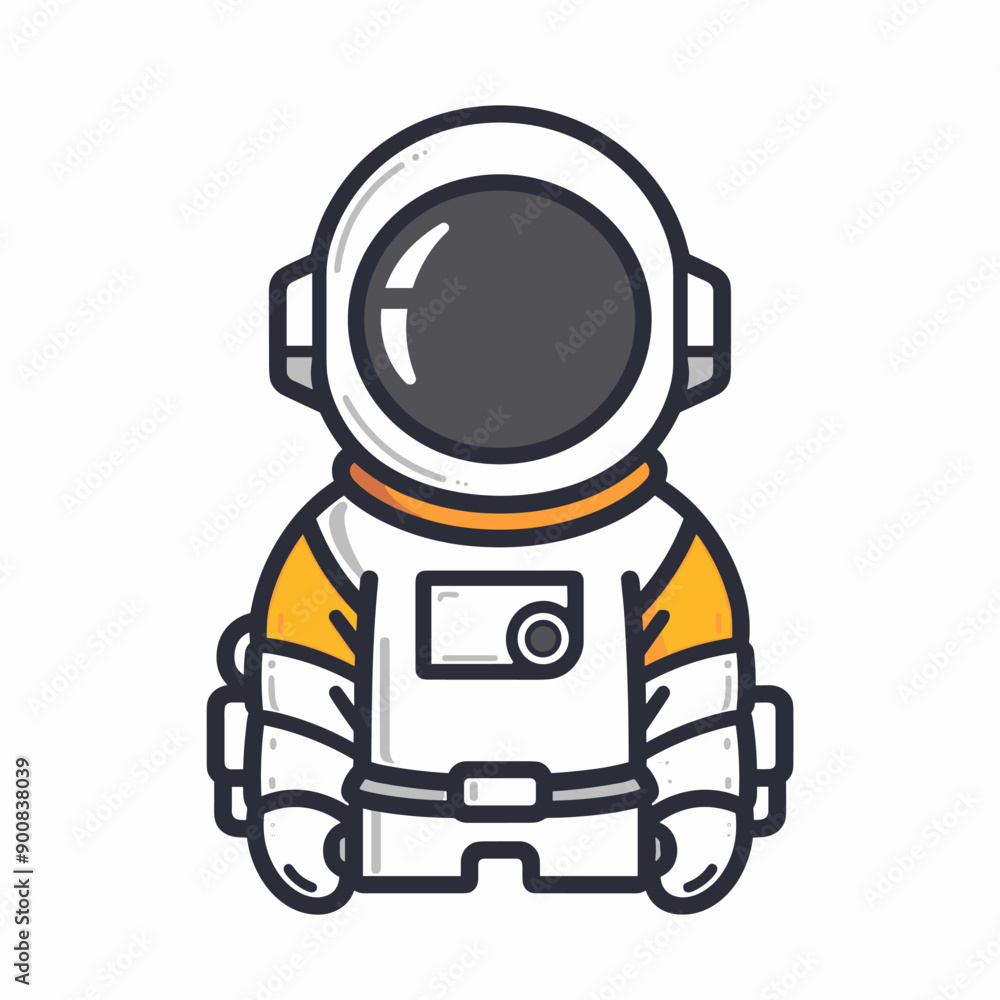 Astronaut flat icon. Astronaut in spacesuit. Vector illustration. Astronaut flat icon. Astronaut in spacesuit. Vector illustration.