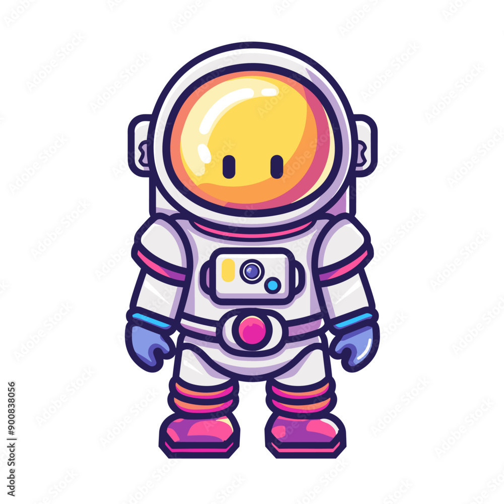 Astronaut in spacesuit. Cute cartoon vector illustration Astronaut in spacesuit. Cute cartoon vector illustration