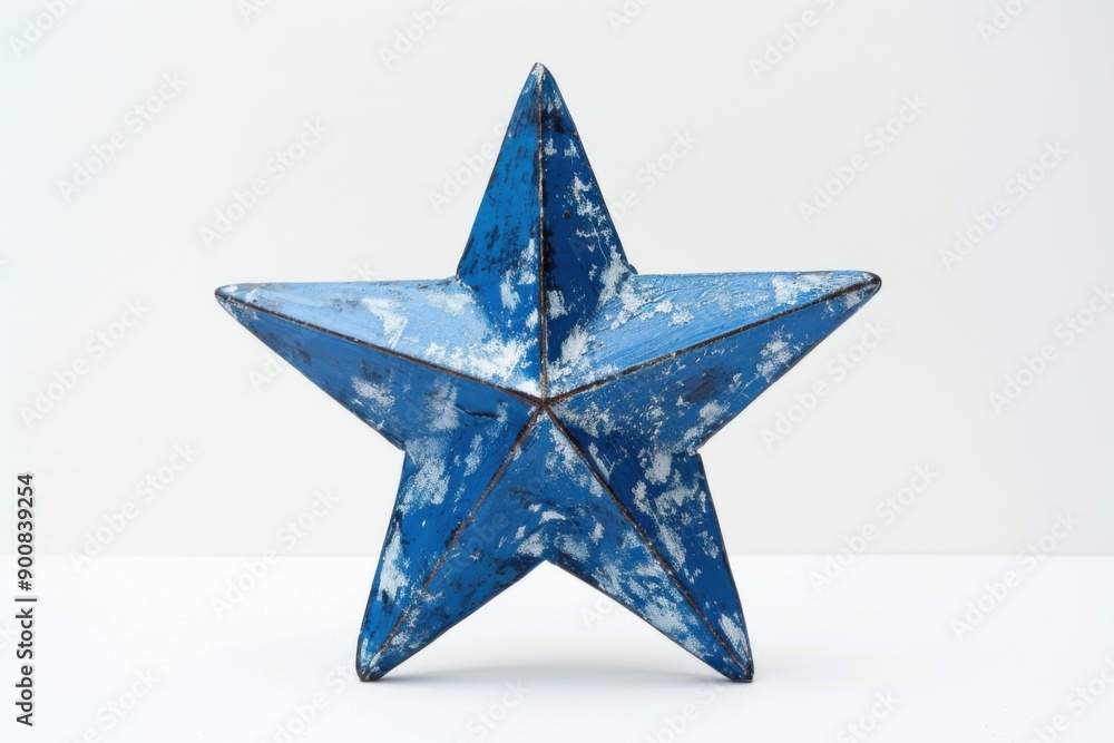 Majestic silhouette of a blue star representing brilliance and mystery Majestic silhouette of a blue star representing brilliance and mystery