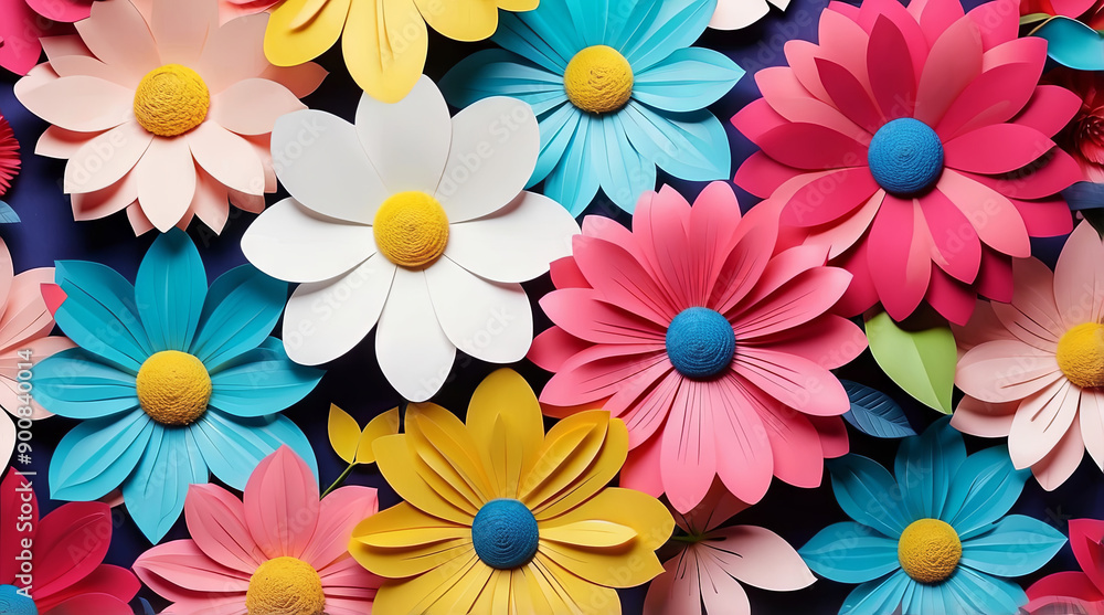 Fototapeta premium a 3d flower collage