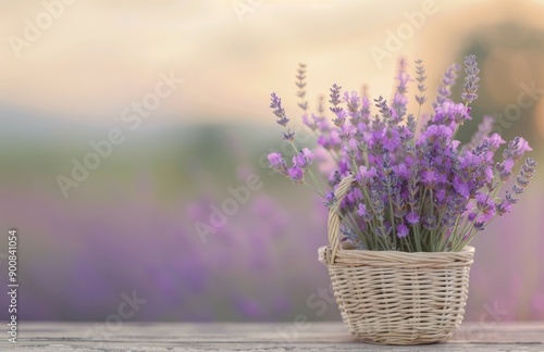 Lavender Bouquet in Basket