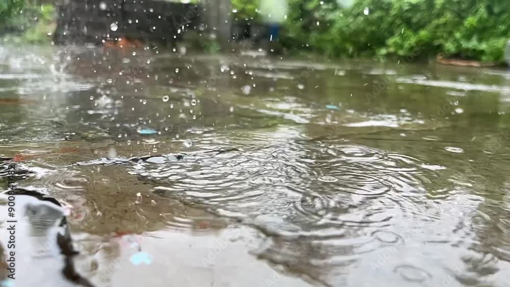 Water Drop falling on floor video Water Drop falling on floor video