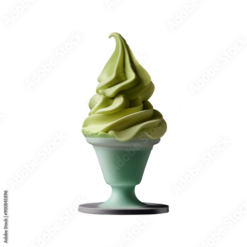 green ice cream cone background-less