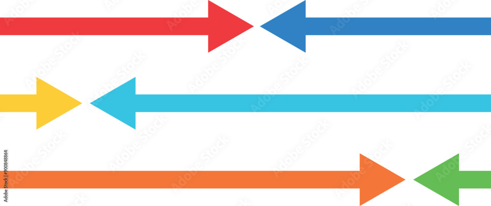 colored thick arrows in lgbt style colored thick arrows in lgbt style