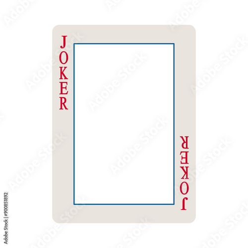 Joker or wild playing card border or frame vector