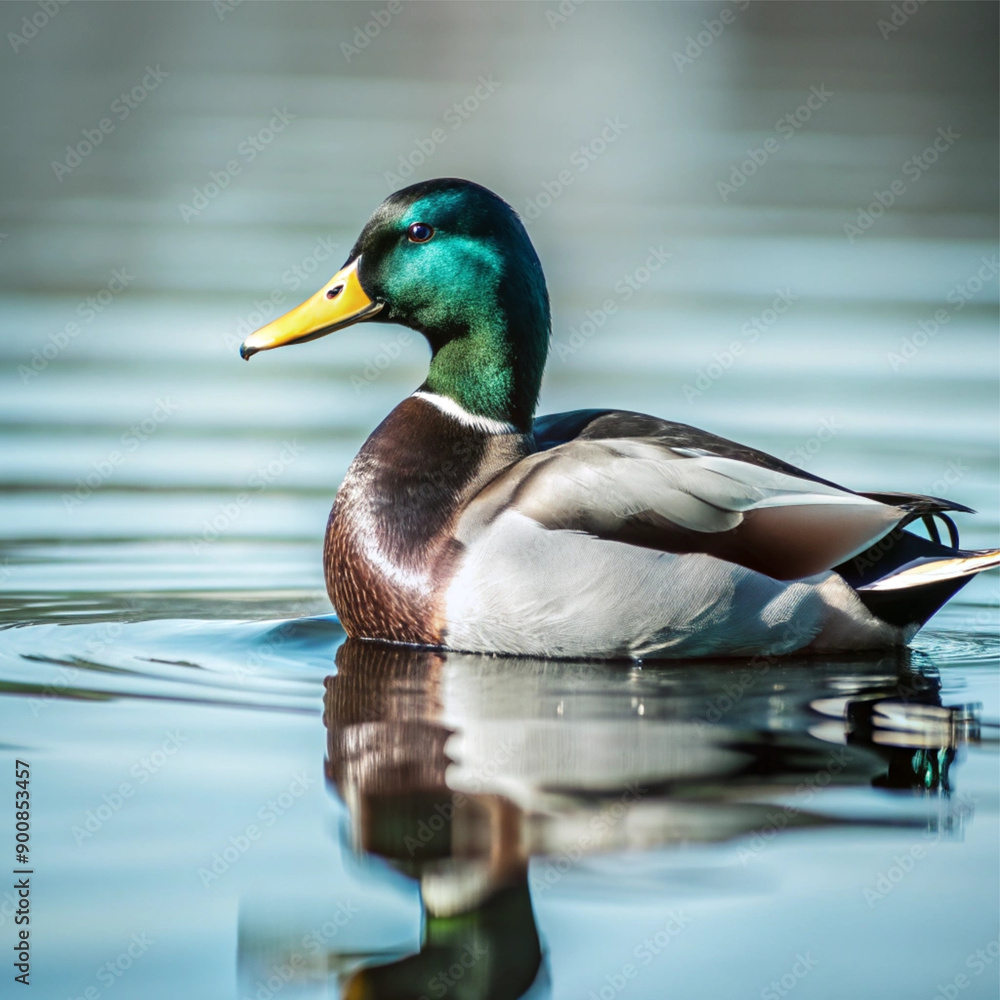 Obraz premium Elegant Mallard Duck Silhouettes: Art and Design Inspiration