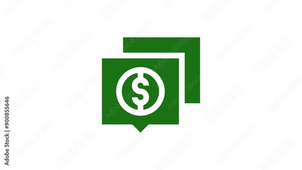 Glowing neon dollar sign animation on dark background. Dollar icon 4K animation video Glowing neon dollar sign animation on dark background. Dollar icon 4K animation video