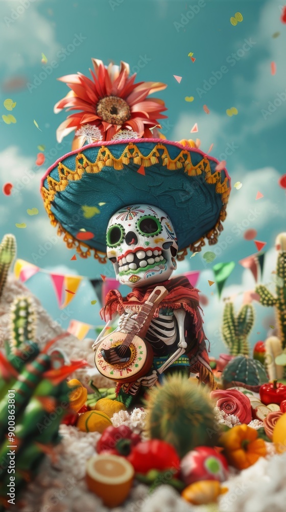 Fototapeta premium Viva Mexico for national Mexican Independence Day.