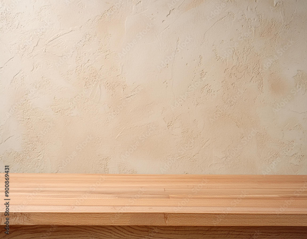 Simple wooden surface with neutral background, perfect for product displays or mockups. Simple wooden surface with neutral background, perfect for product displays or mockups.