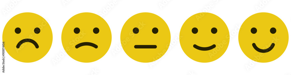 feedback emoji. emoticons set , rating scale of customer satisfaction ...