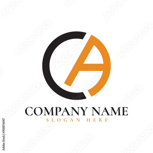Letter CA Cimple Vector Logo Design