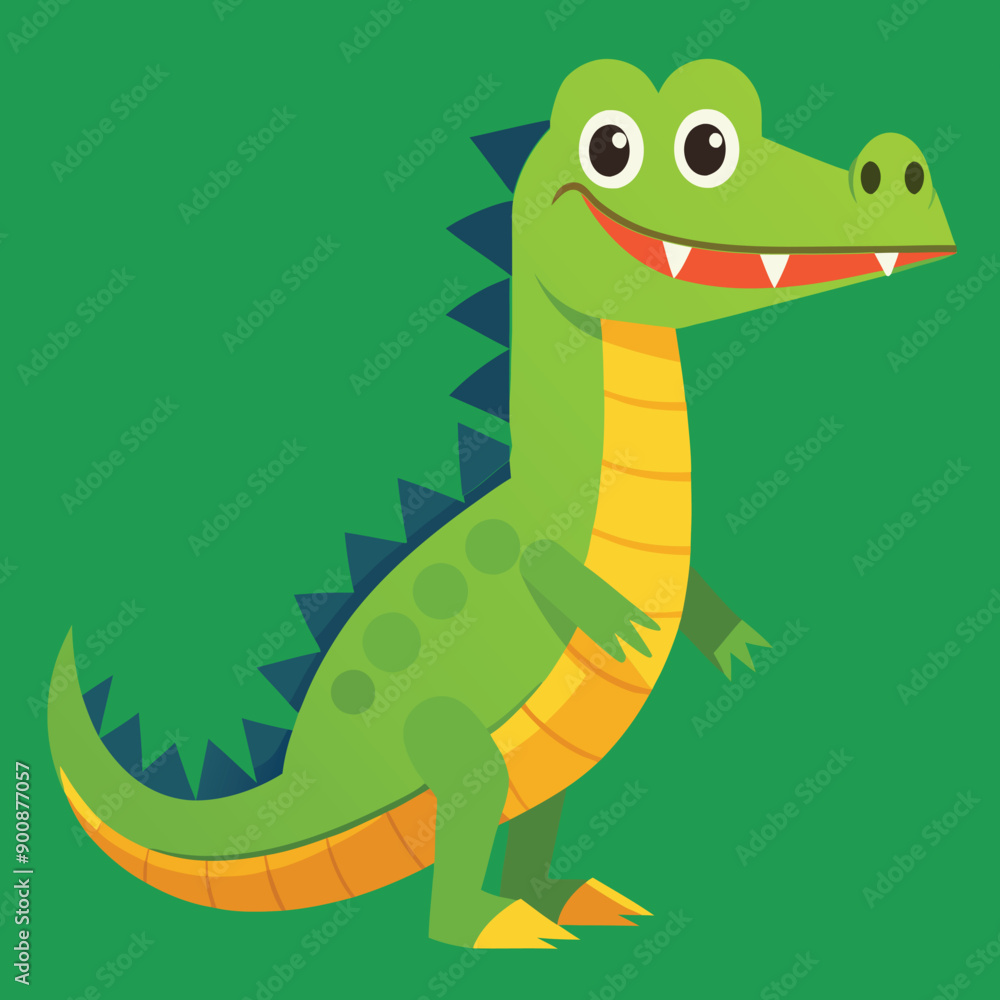 Fototapeta premium Crocodile Animal isolated flat vector illustration 