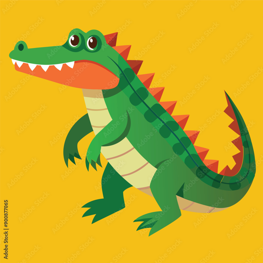 Fototapeta premium Crocodile Animal isolated flat vector illustration