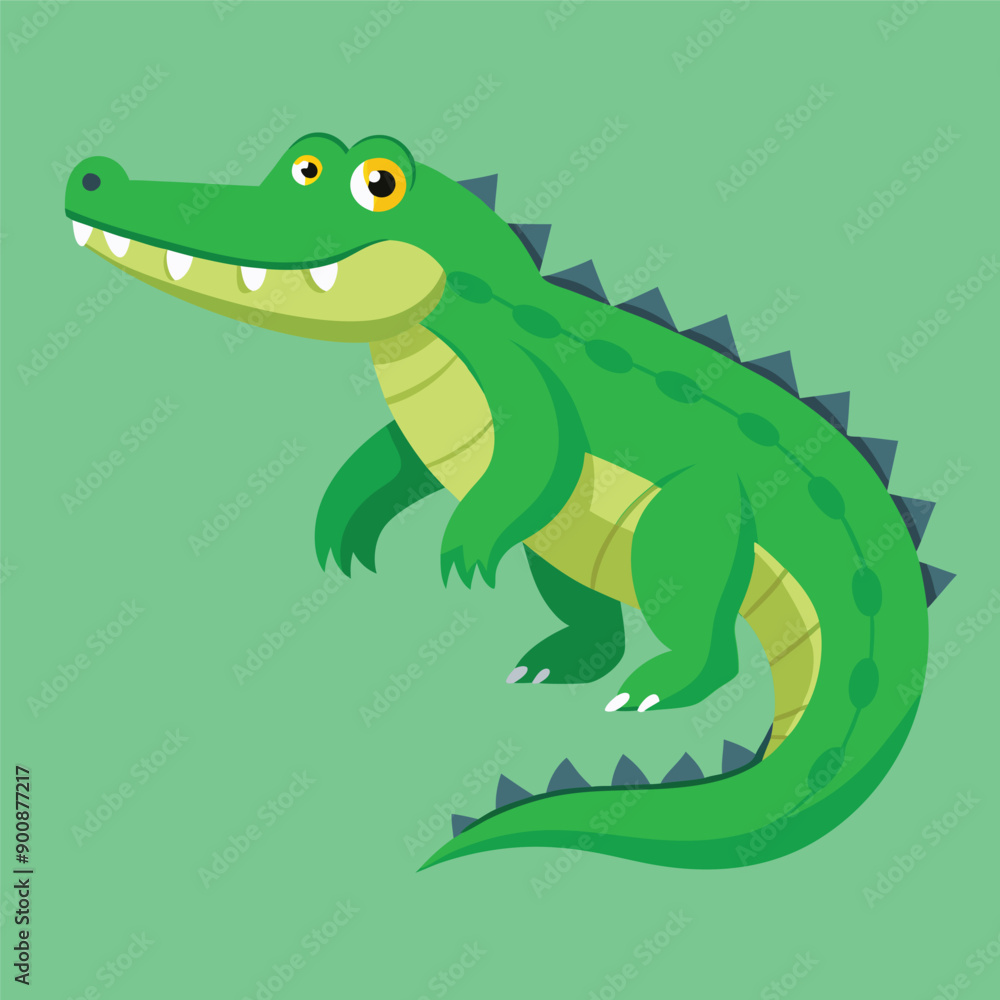Crocodile Animal isolated flat vector illustration Crocodile Animal isolated flat vector illustration