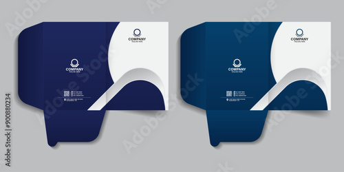 Office folder and report cover template, office document file folder design for your company. Business presentation folder template for company.
