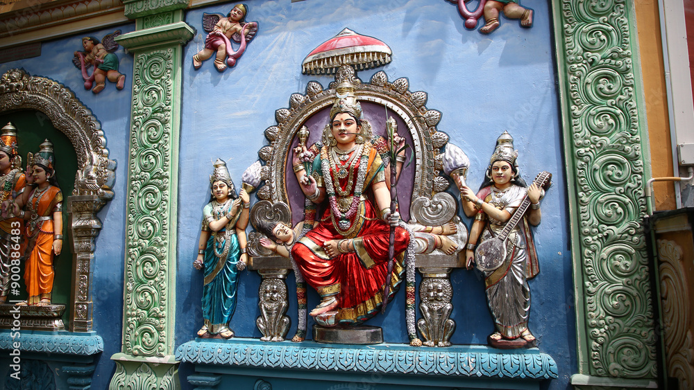 Obraz premium Templo Sri Vadapathira Kaliamman, Singapur, República de Singapur